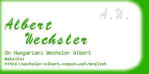 albert wechsler business card